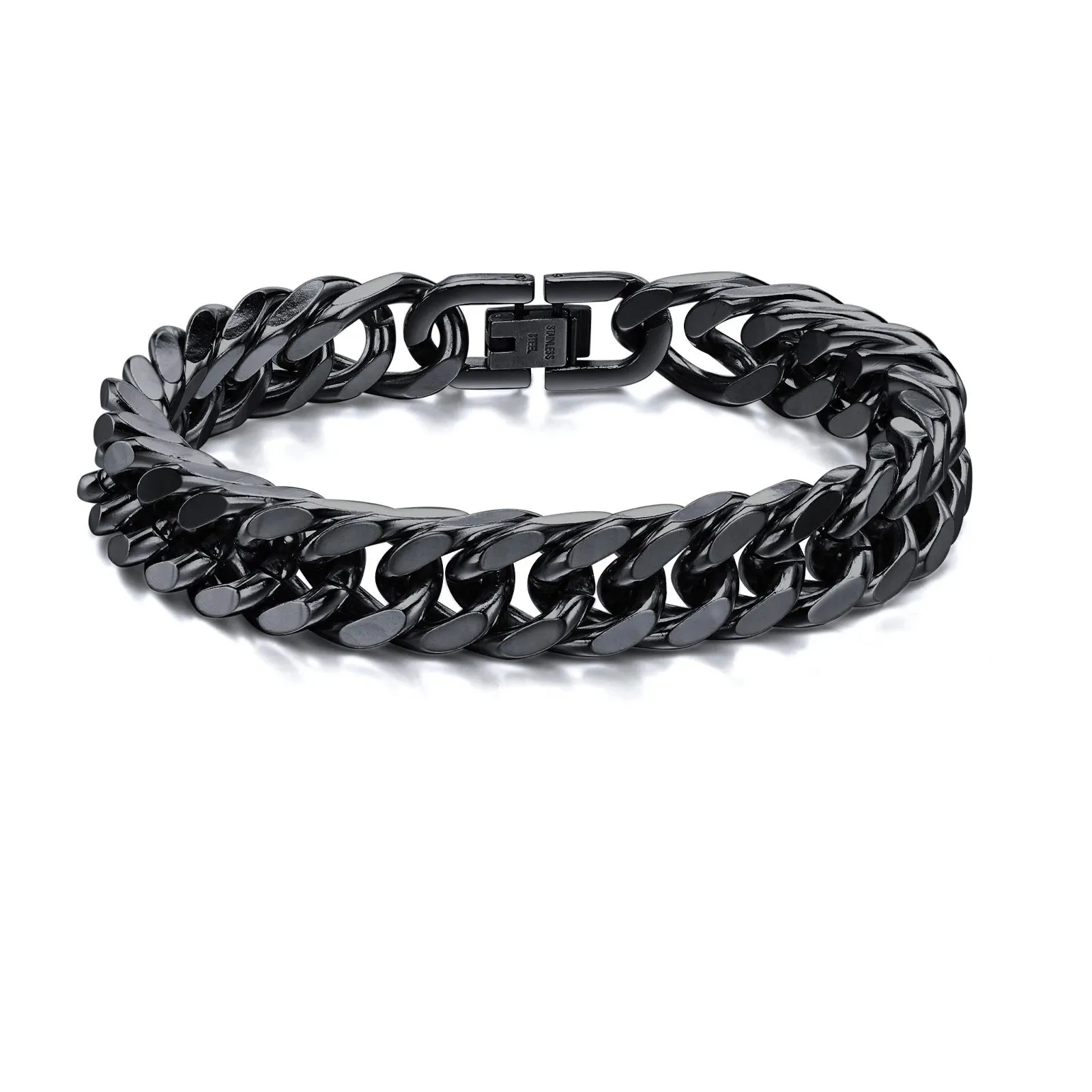 Men's Chunky 8/10/12/15MM Stainless Steel Cuban Chain Bracelets