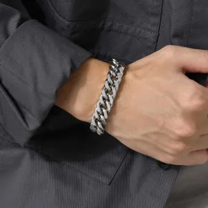 Men's Chunky 8/10/12/15MM Stainless Steel Cuban Chain Bracelets