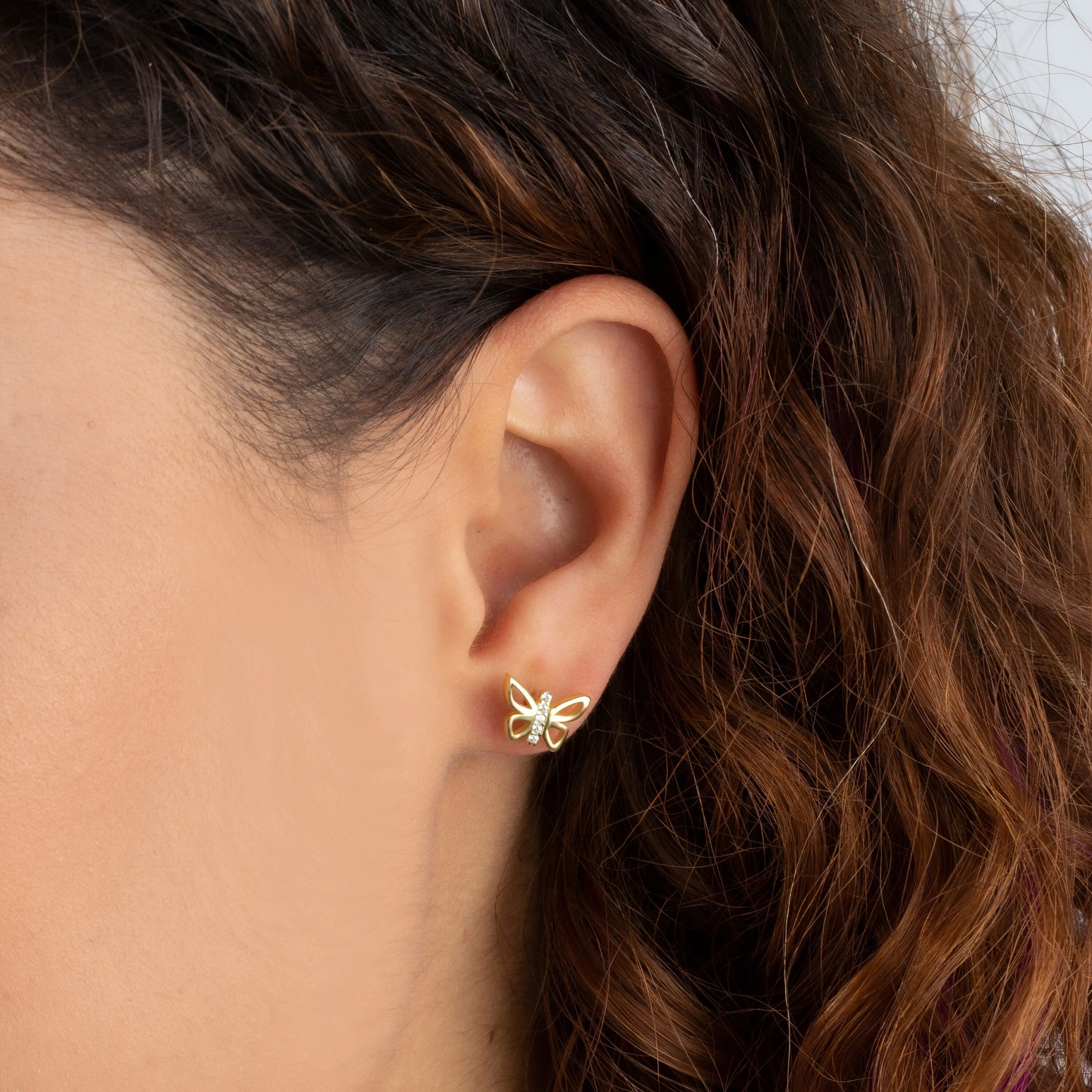 Minimalist Butterfly Stud Earrings