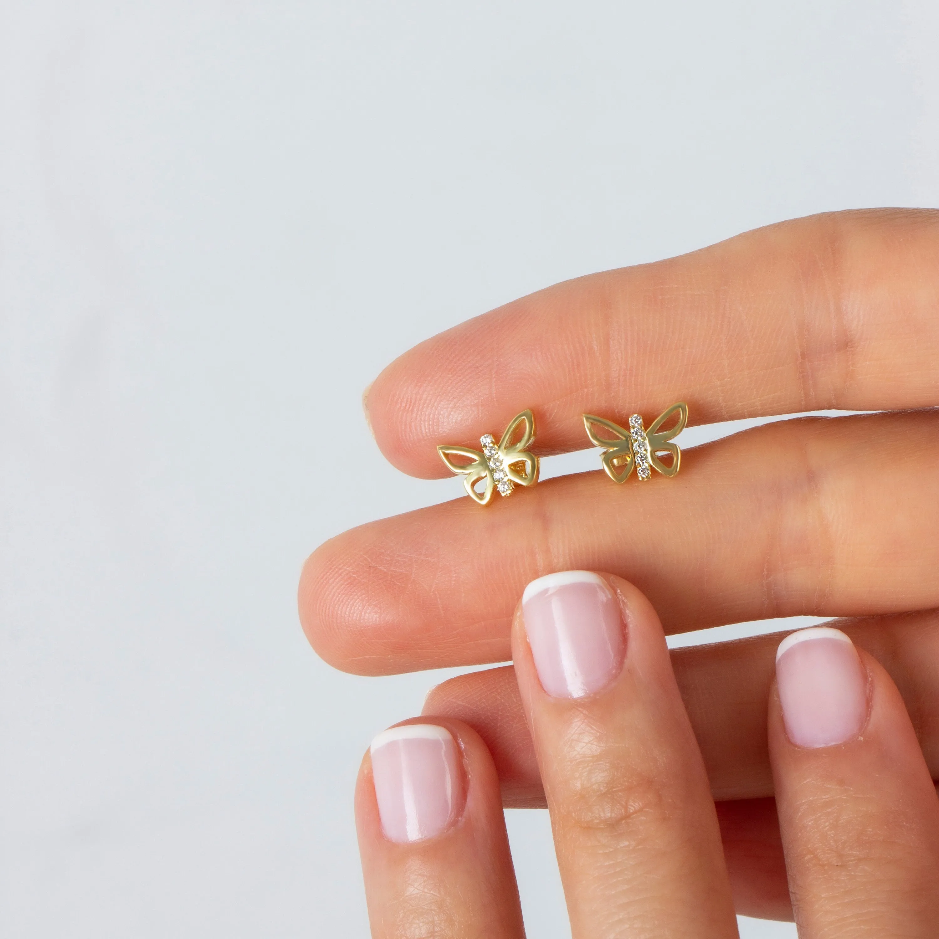 Minimalist Butterfly Stud Earrings