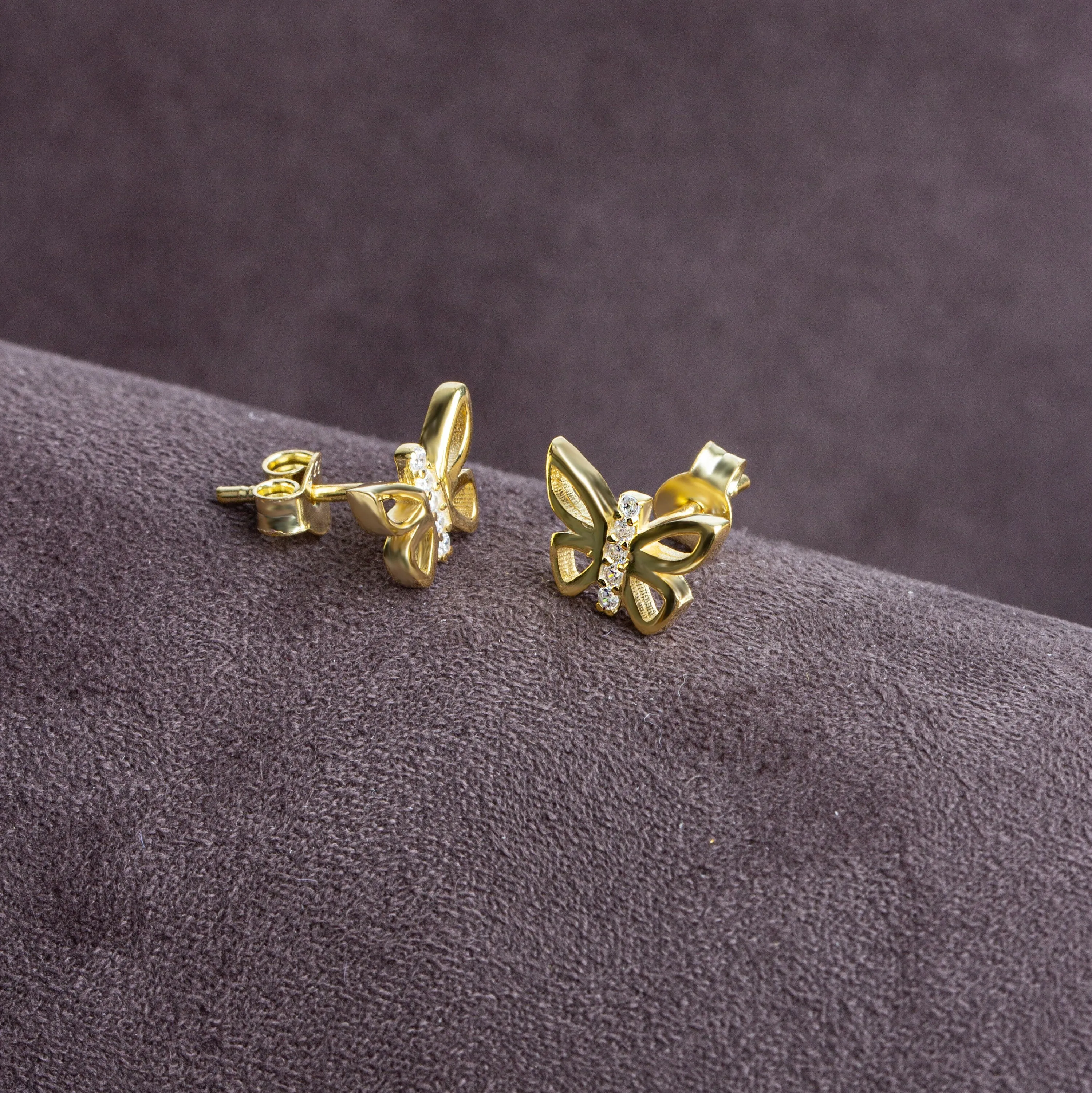 Minimalist Butterfly Stud Earrings