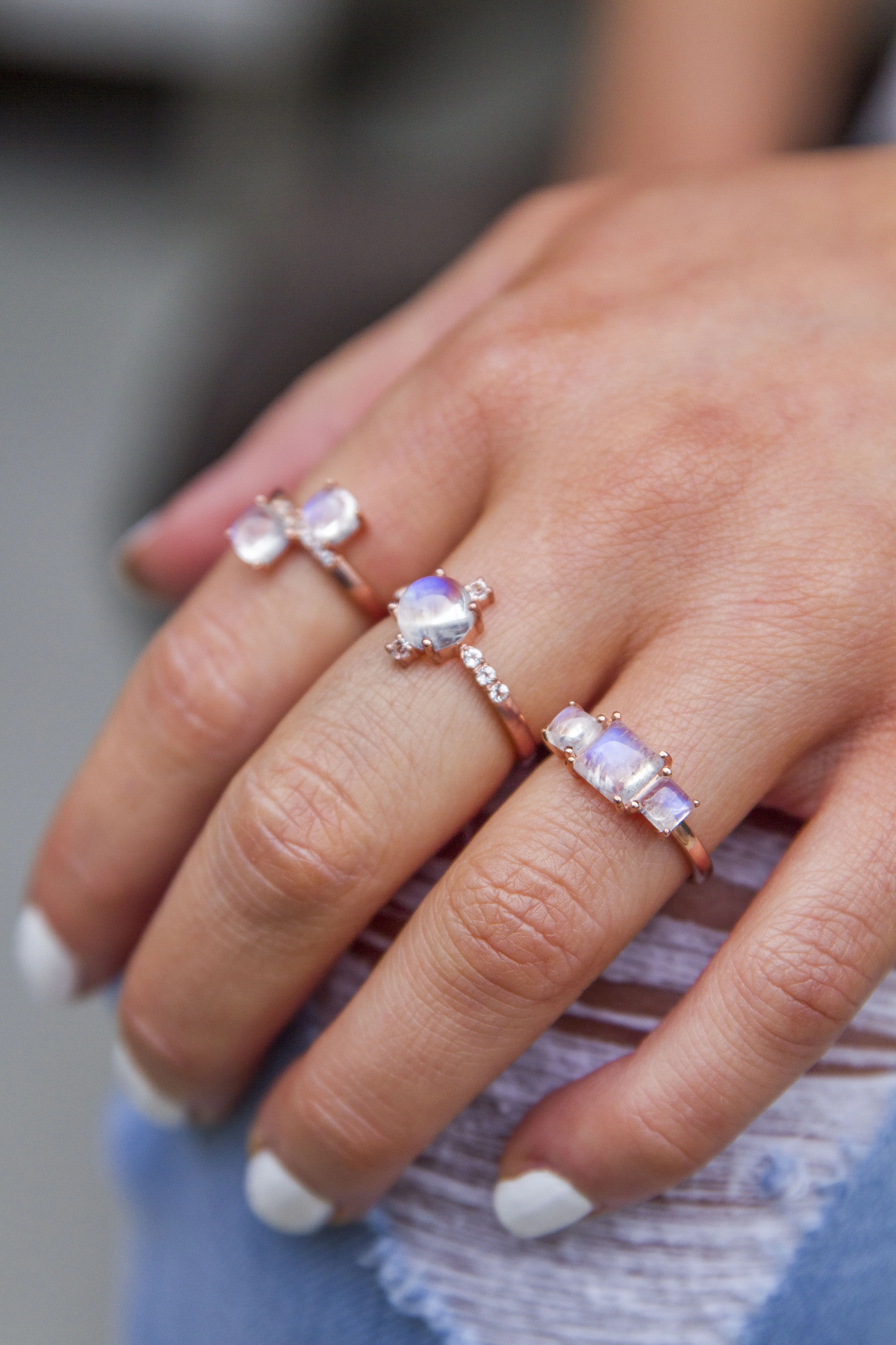 Moonstone Rose Gold Vivienne Ring