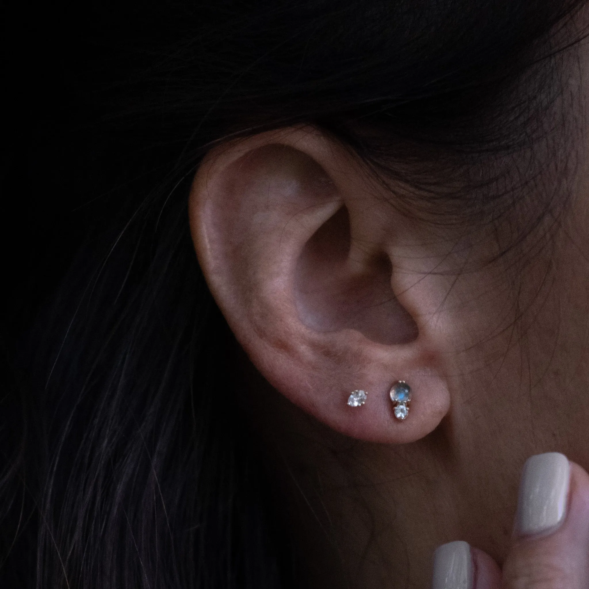 Morning Meeting Ear Stack • 9k • Labradorite