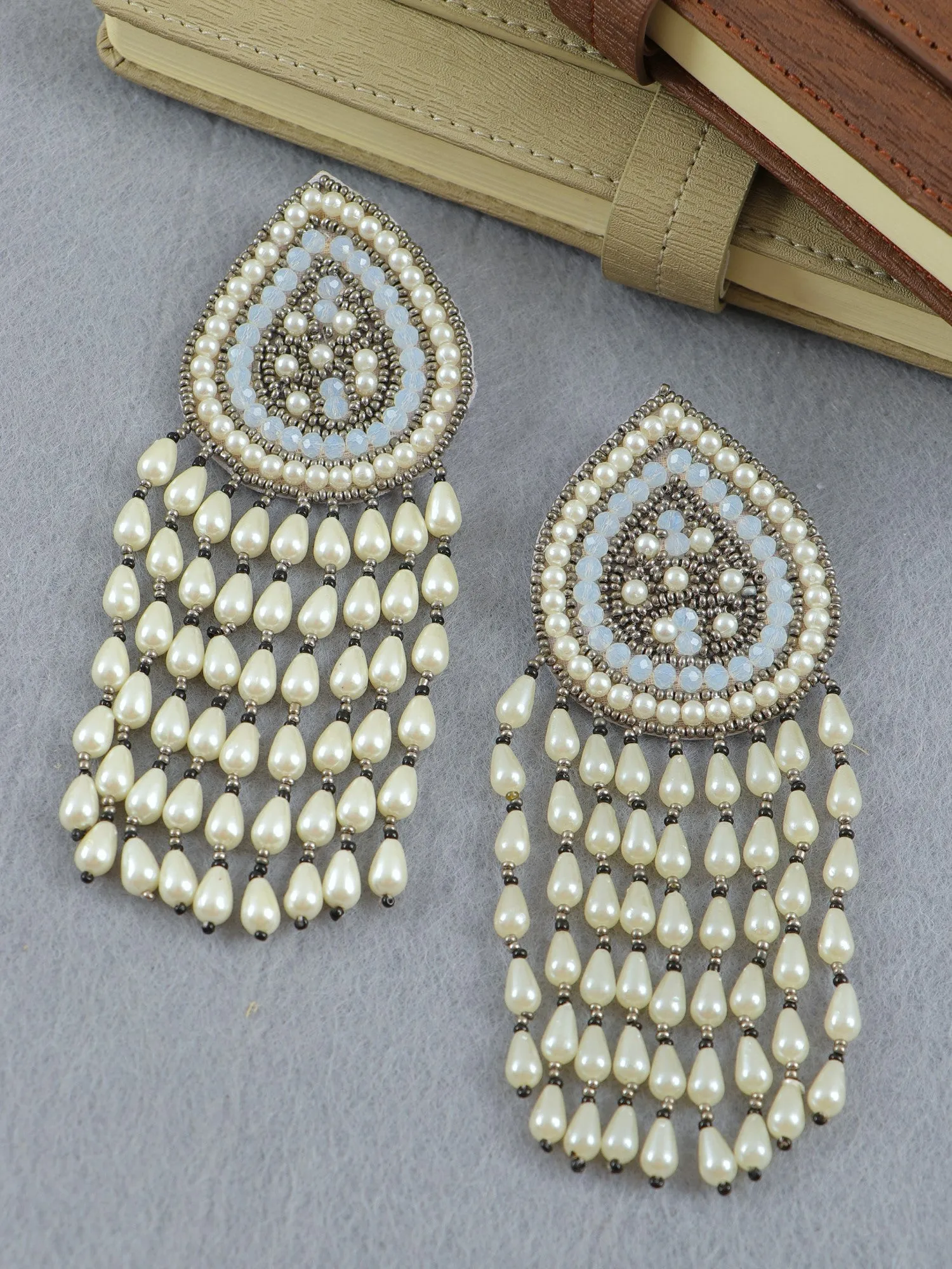 Nargis Pearl Tassel Earrings - Handmade Chic for Women and Girls