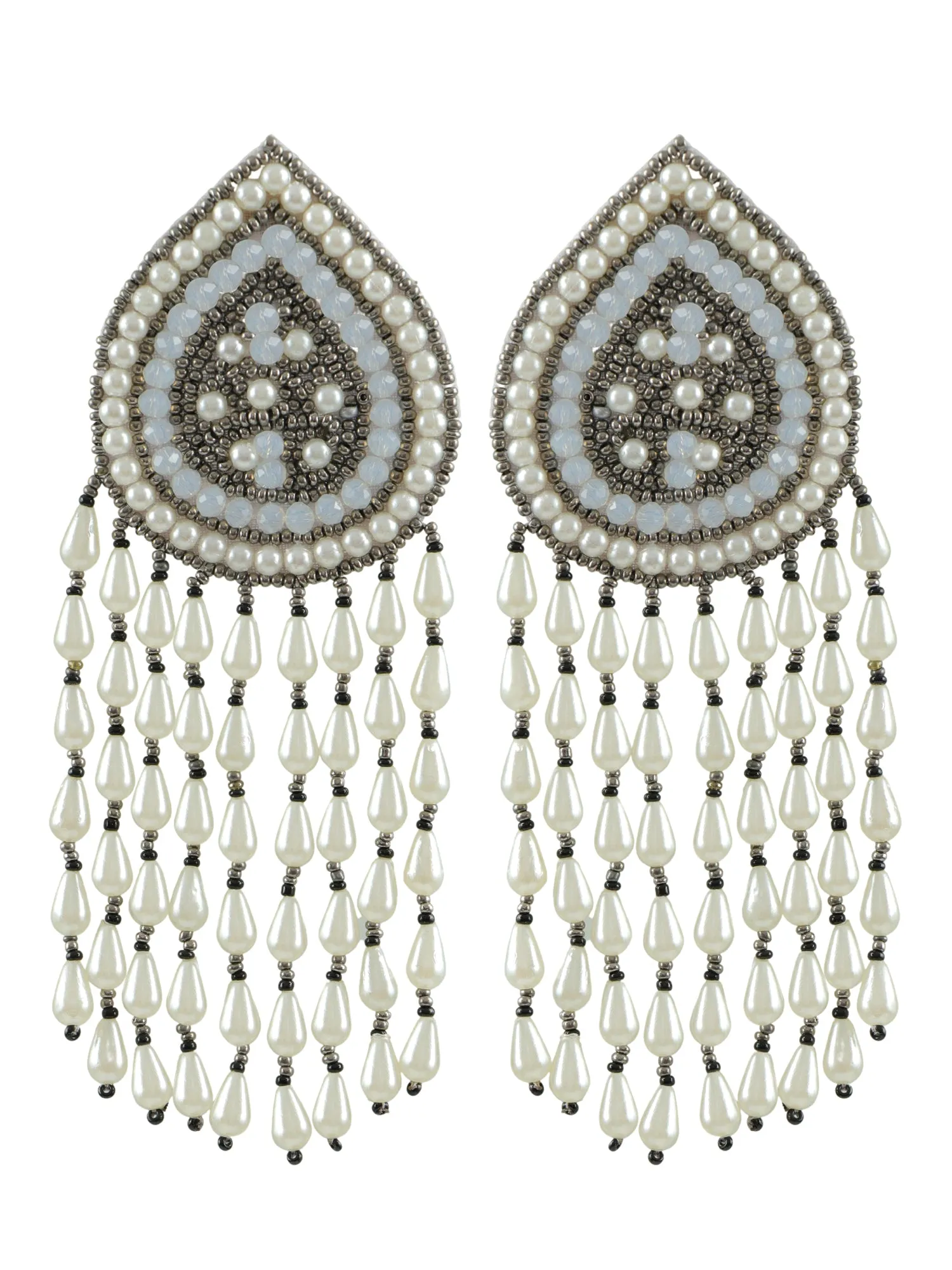 Nargis Pearl Tassel Earrings - Handmade Chic for Women and Girls