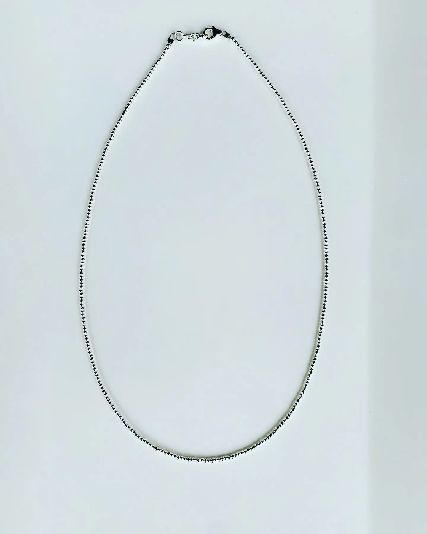 Necklace - 2mm, 3mm, 4mm, 5mm, 6mm bead size for Sterling Silver Beaded Necklace