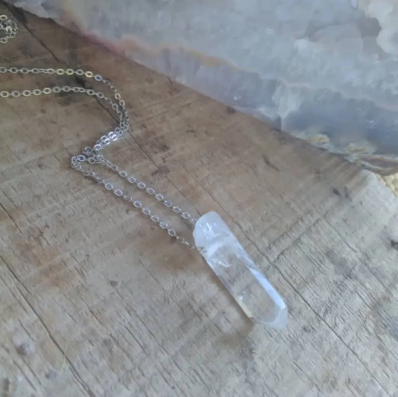 Necklaces Long Silver Pointer