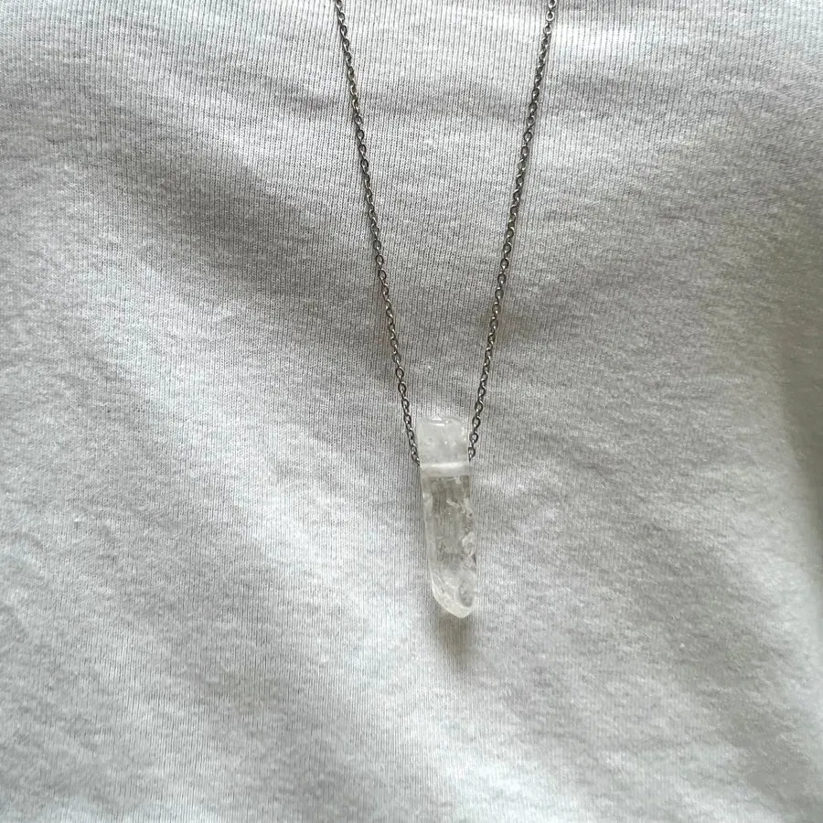 Necklaces Long Silver Pointer