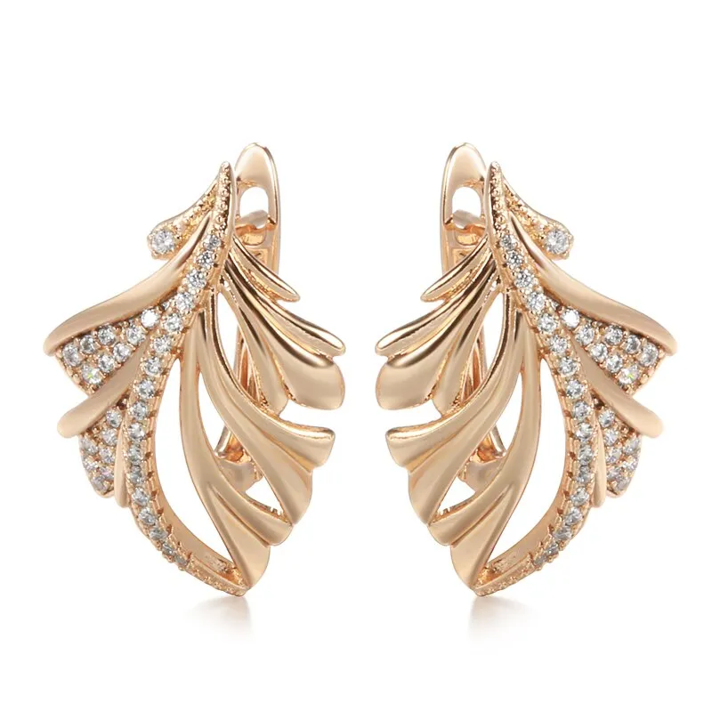 New Design Elegant Tropical Leaf Earrings