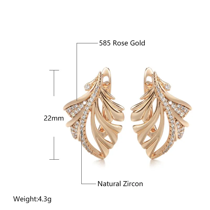 New Design Elegant Tropical Leaf Earrings