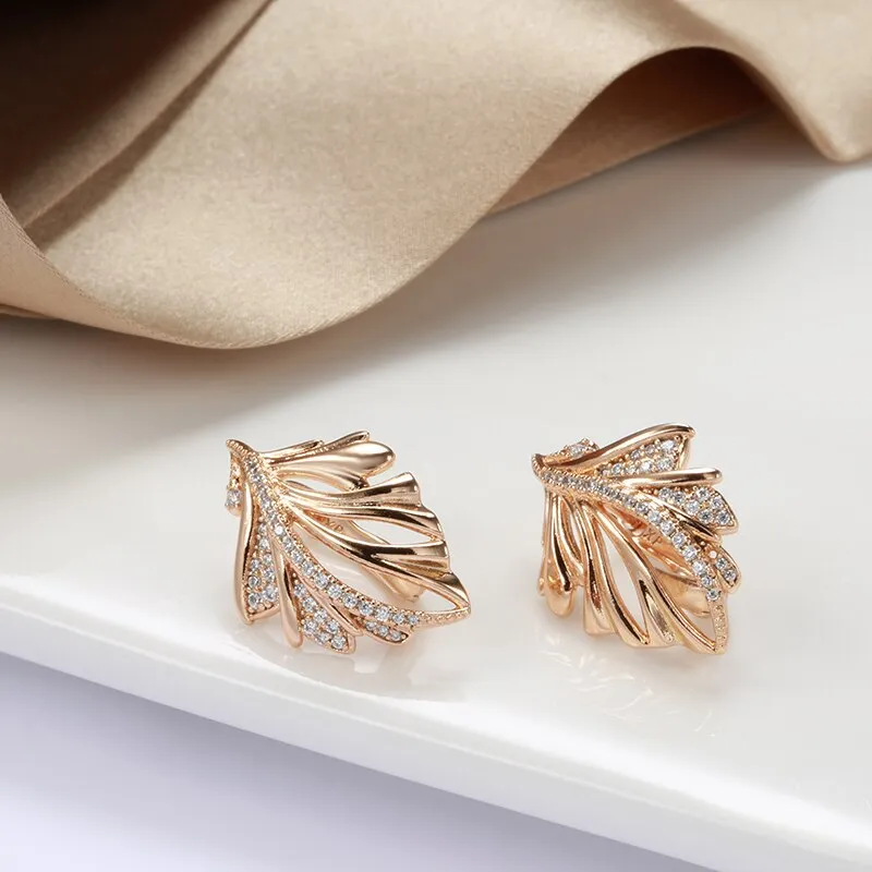 New Design Elegant Tropical Leaf Earrings