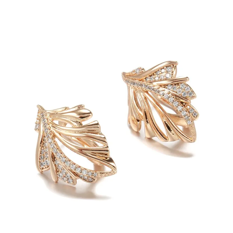 New Design Elegant Tropical Leaf Earrings