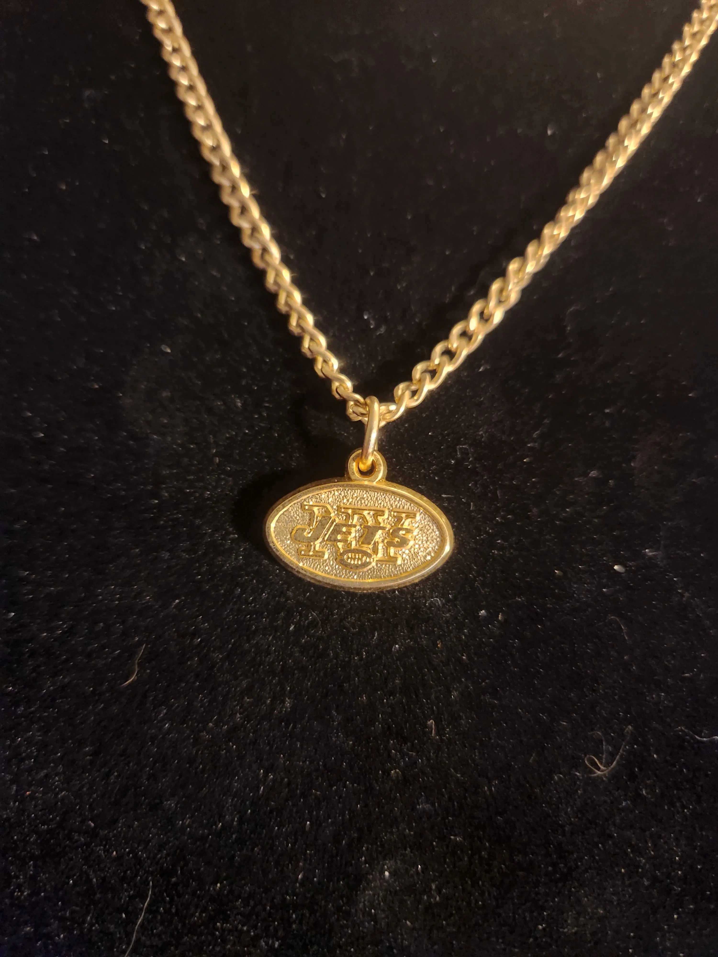 New York Jets 22" inch Gold Tone Necklace