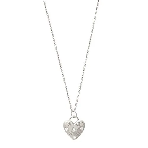 Olivia Burton Silver Plated Classic Heart Crystal Necklace