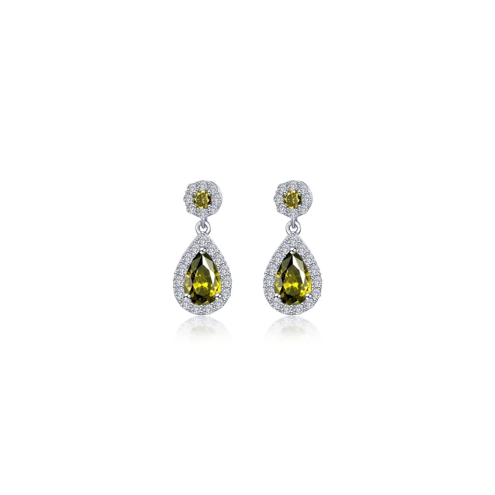 Oval Halo Drop Earrings E0590CAP00