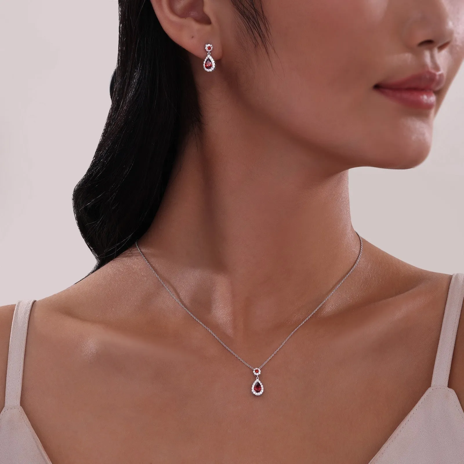 Oval Halo Drop Earrings E0590CAP00