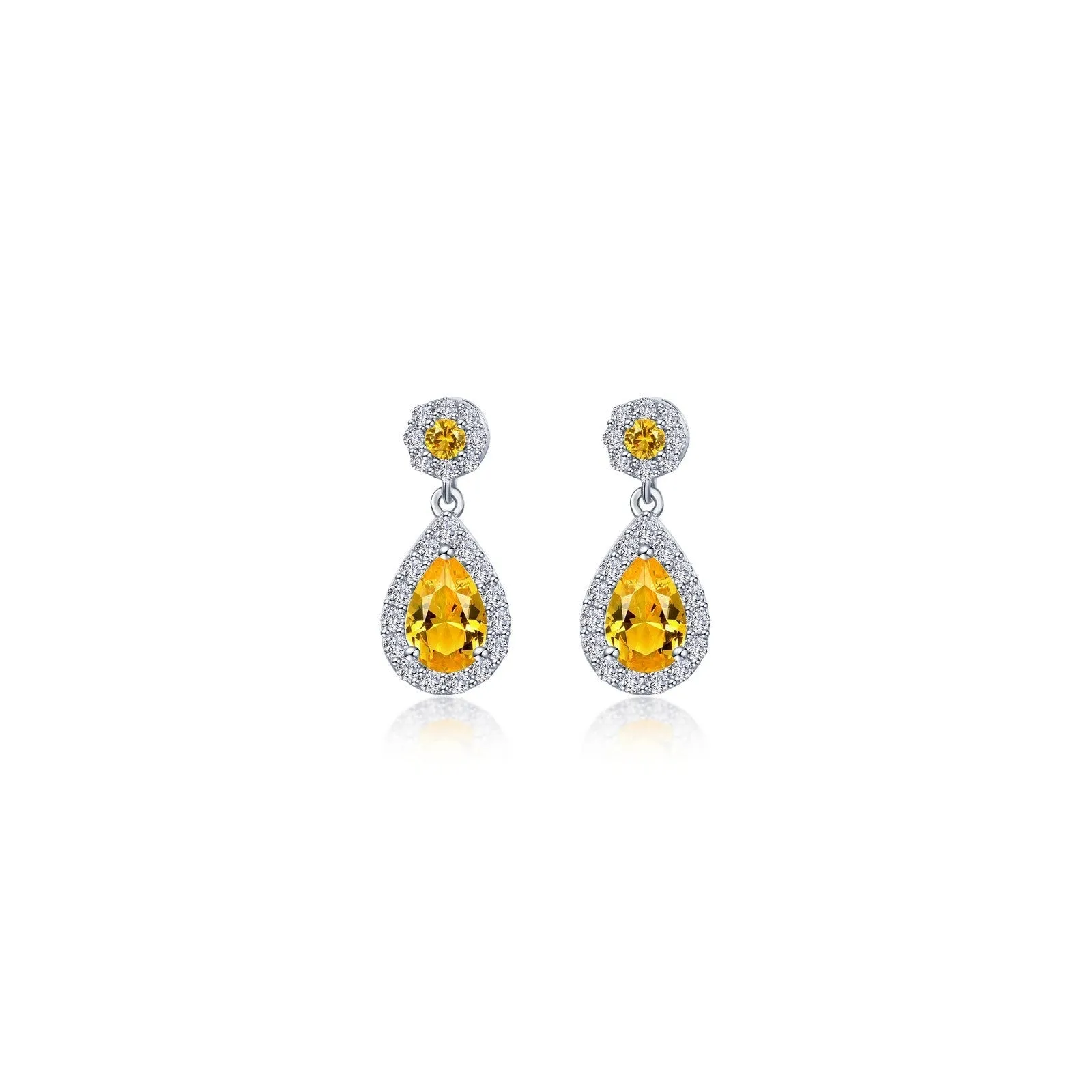 Oval Halo Drop Earrings E0590CAP00