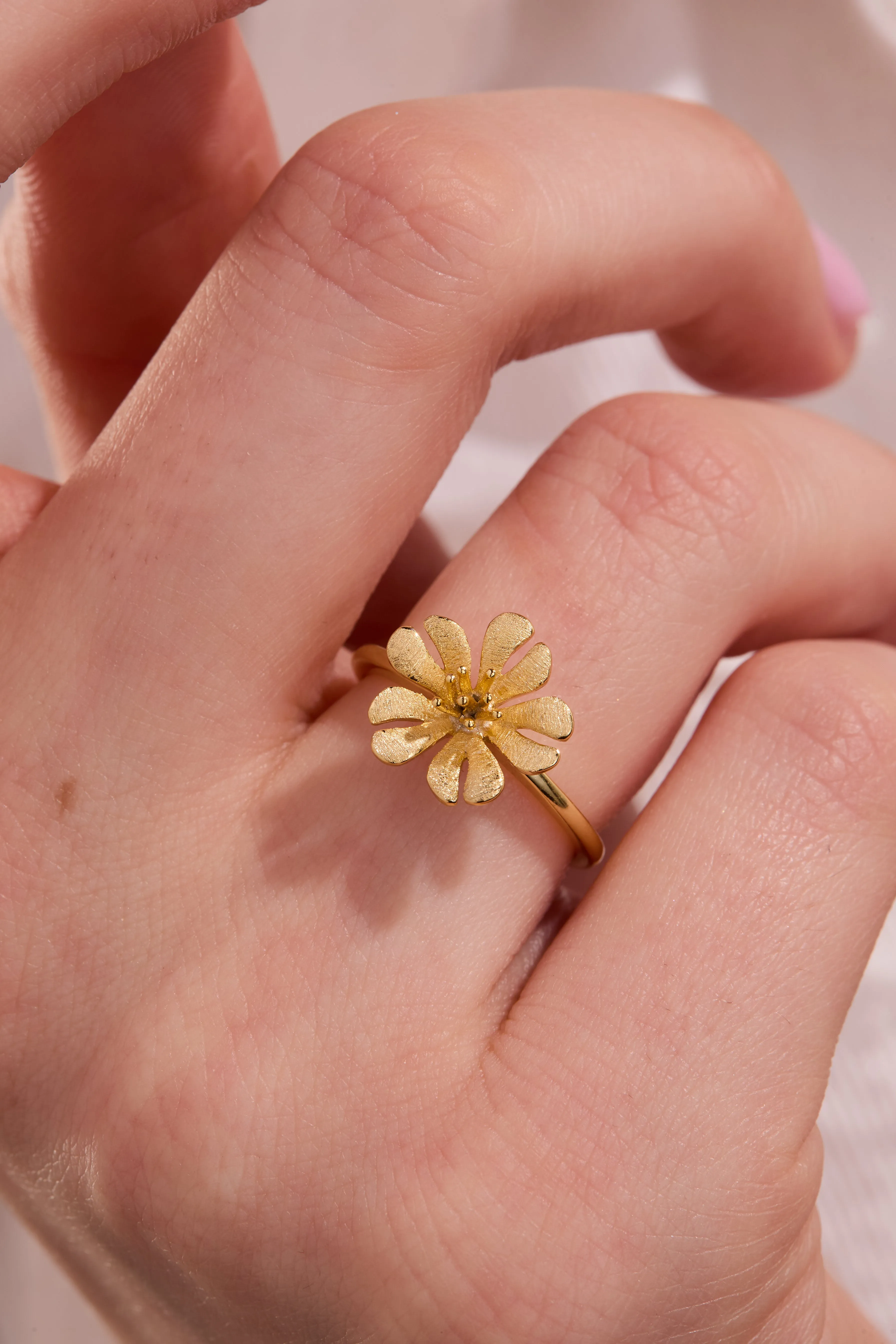 Parijatak gold adjustable ring W.