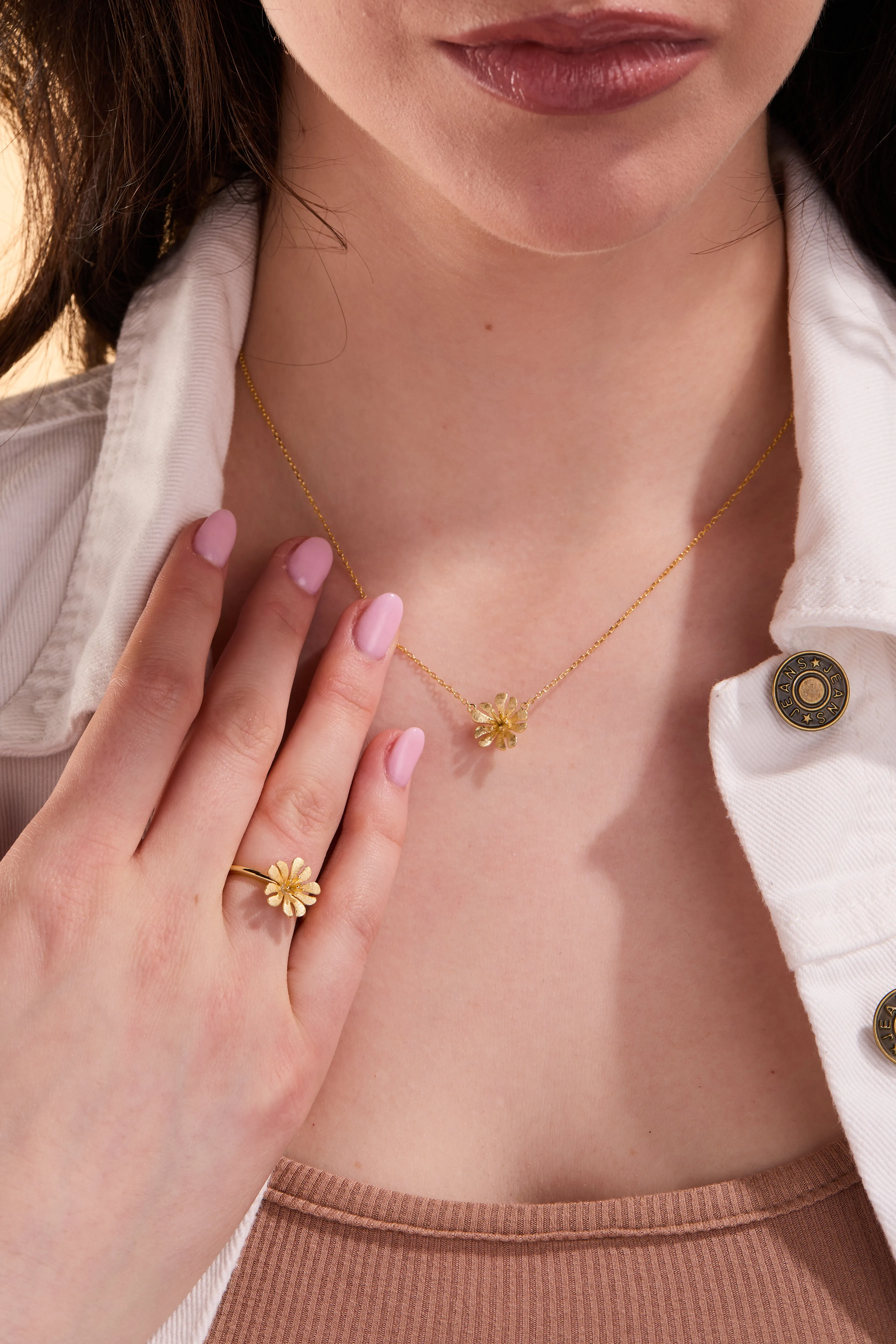 Parijatak gold adjustable ring W.