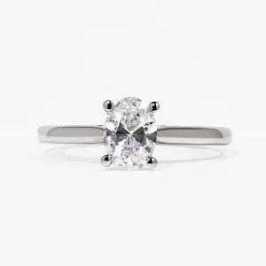 PARIS 0.75ct | Oval Solitaire Lab Diamond Set in Platinum