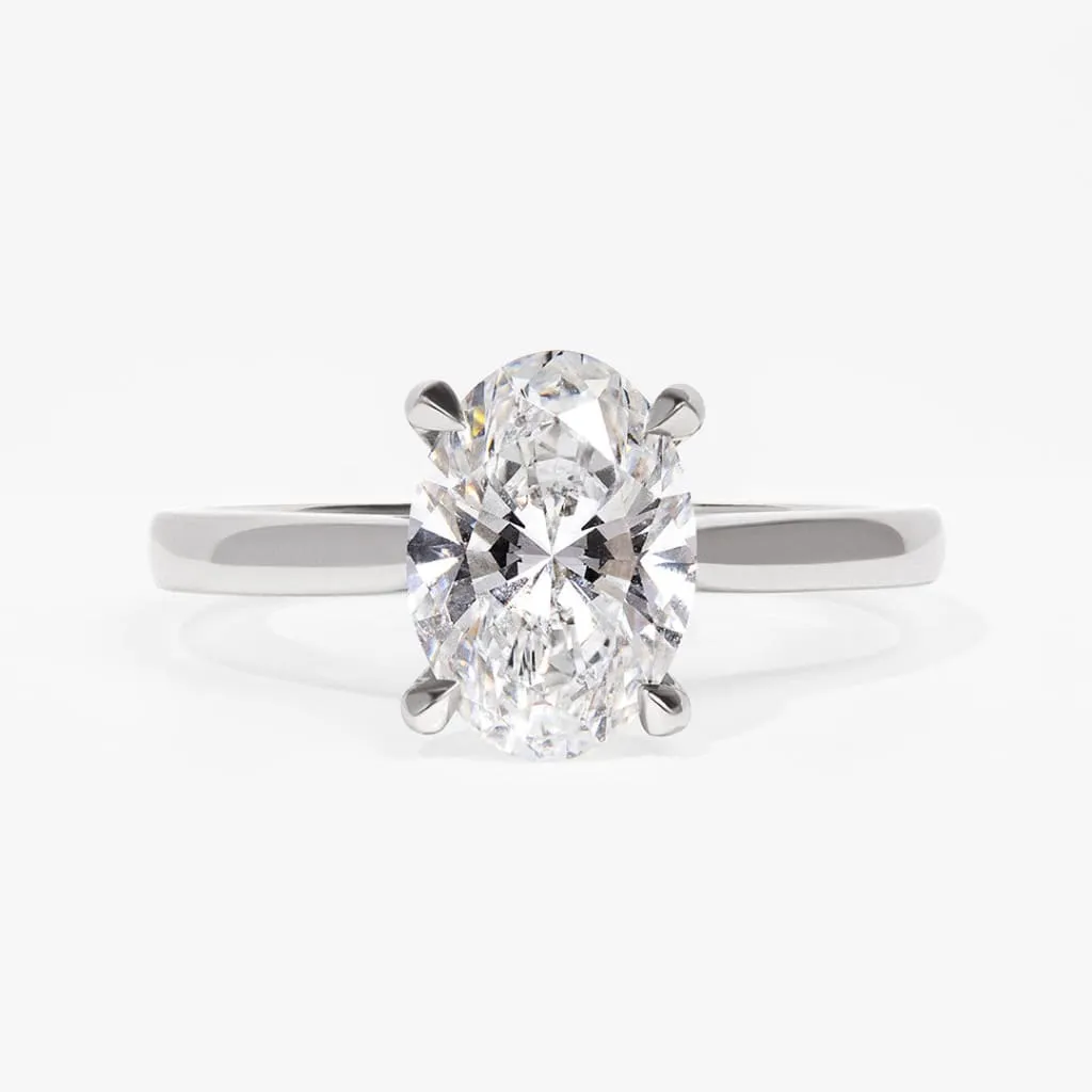 PARIS 2ct | Oval Solitaire Lab Diamond Set in Platinum