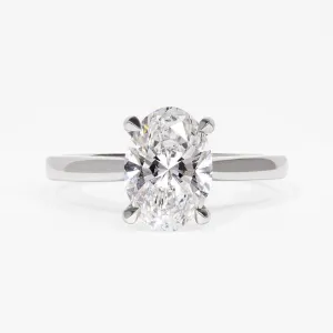 PARIS 2ct | Oval Solitaire Lab Diamond Set in Platinum