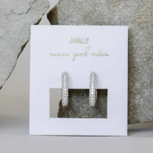 Pave' Hoop Earrings