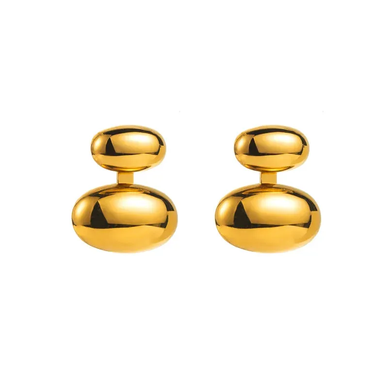 Pebble Gold Stud Earrings