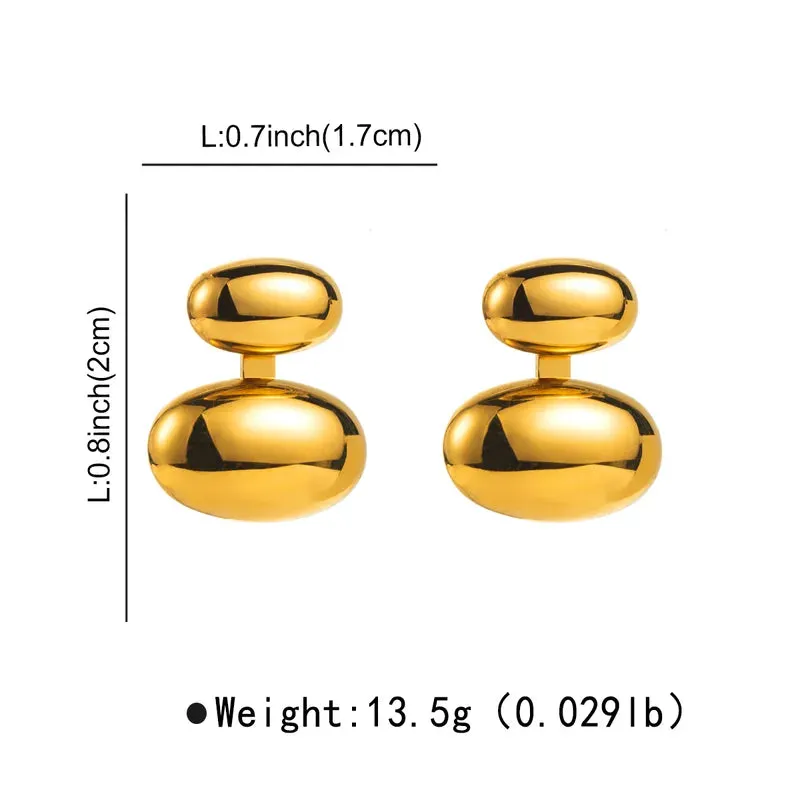 Pebble Gold Stud Earrings