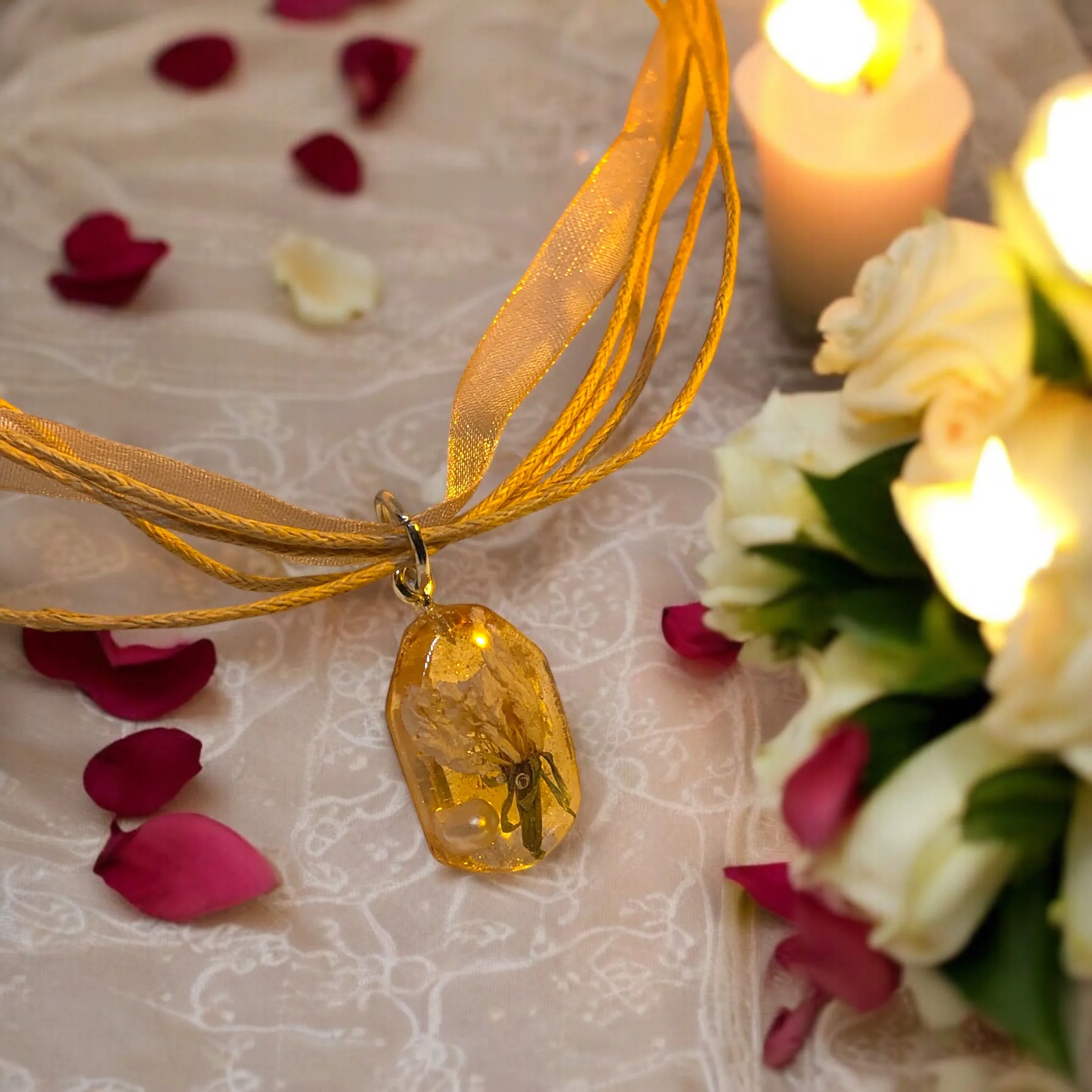 Petite Floral Huggies and Necklace Set
