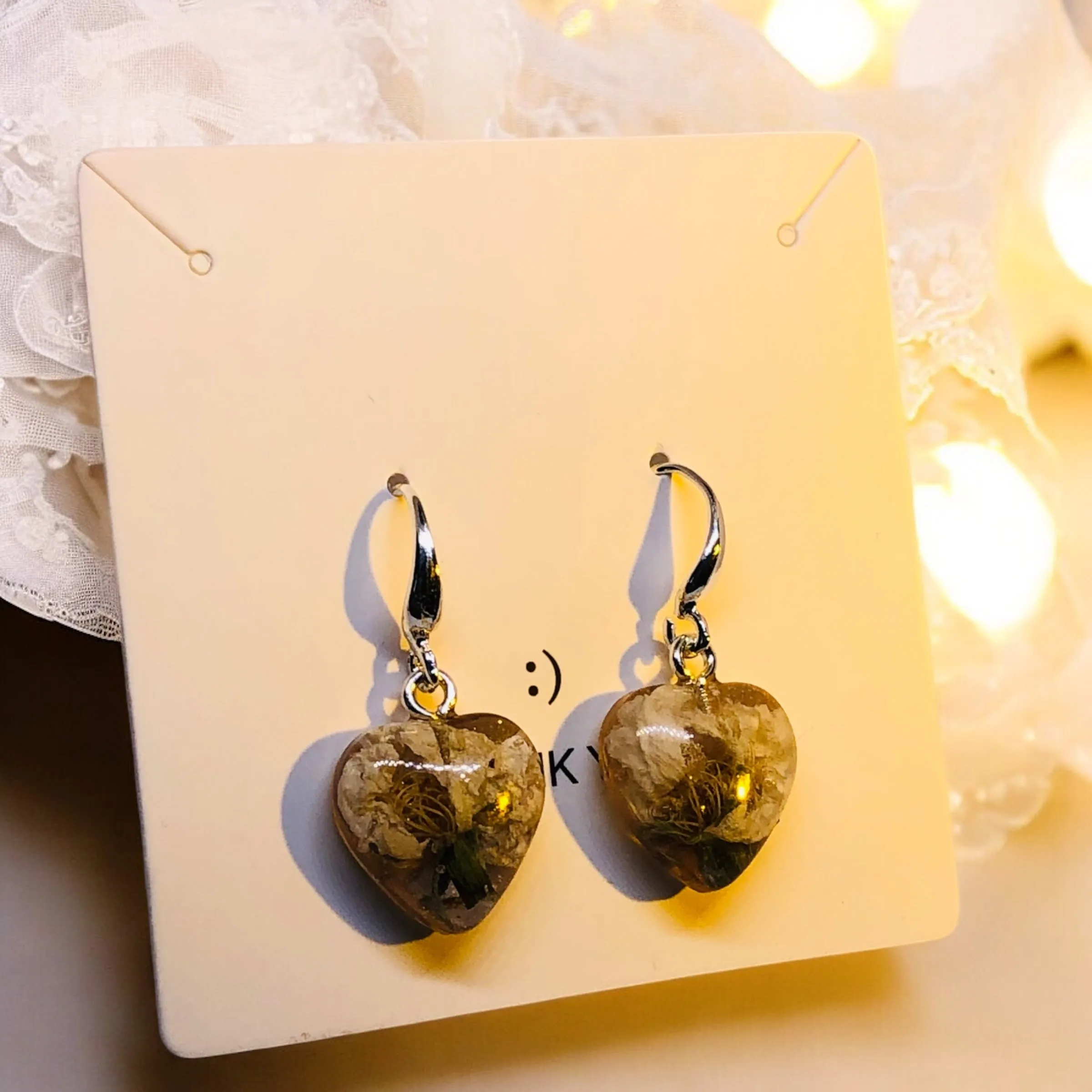 Petite Floral Huggies and Necklace Set