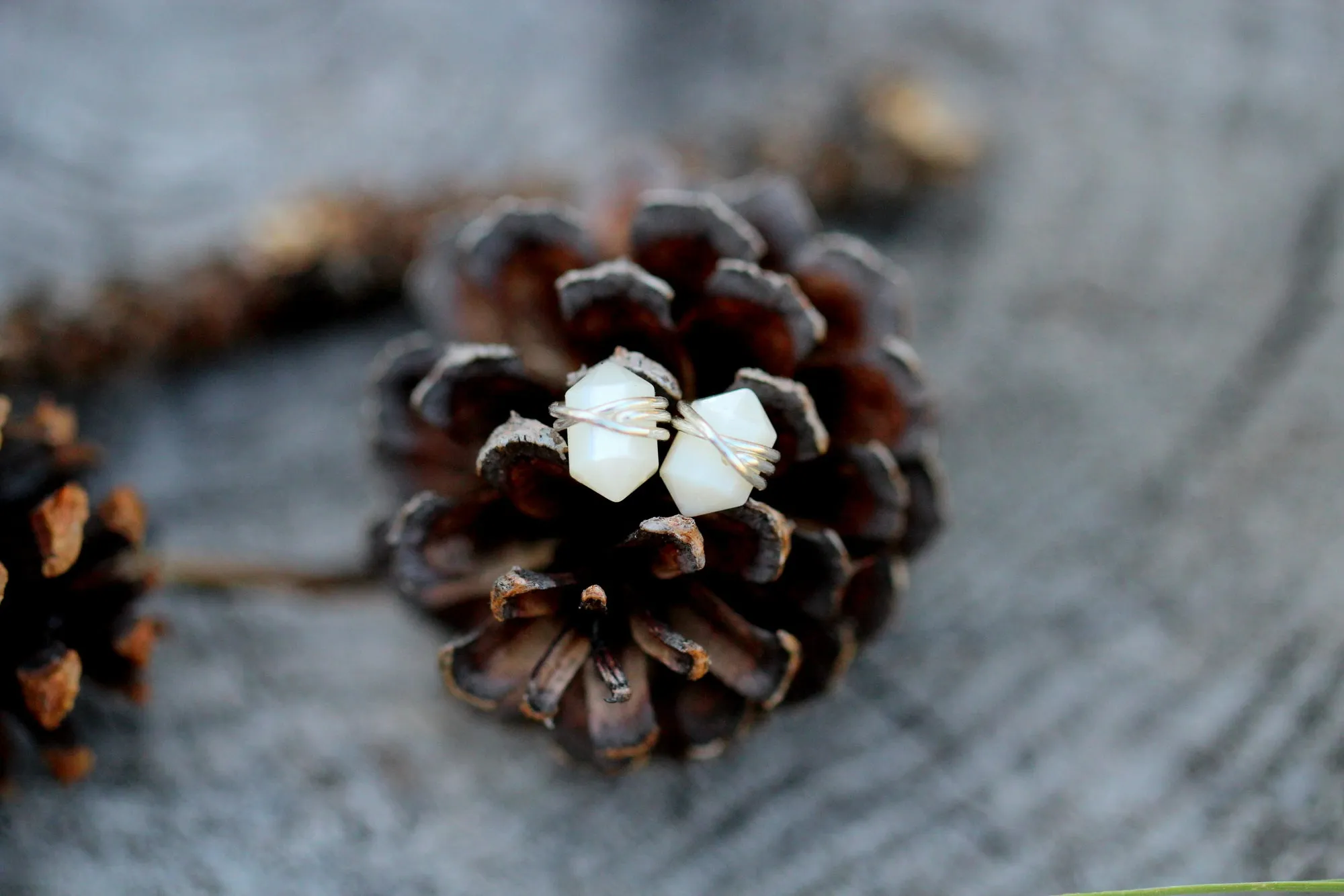 Pike Studs - Mother of Pearl