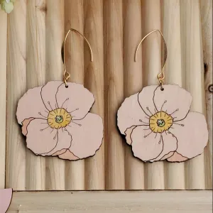 Pink Poppy Earrings by LE CHIC MIAMI
