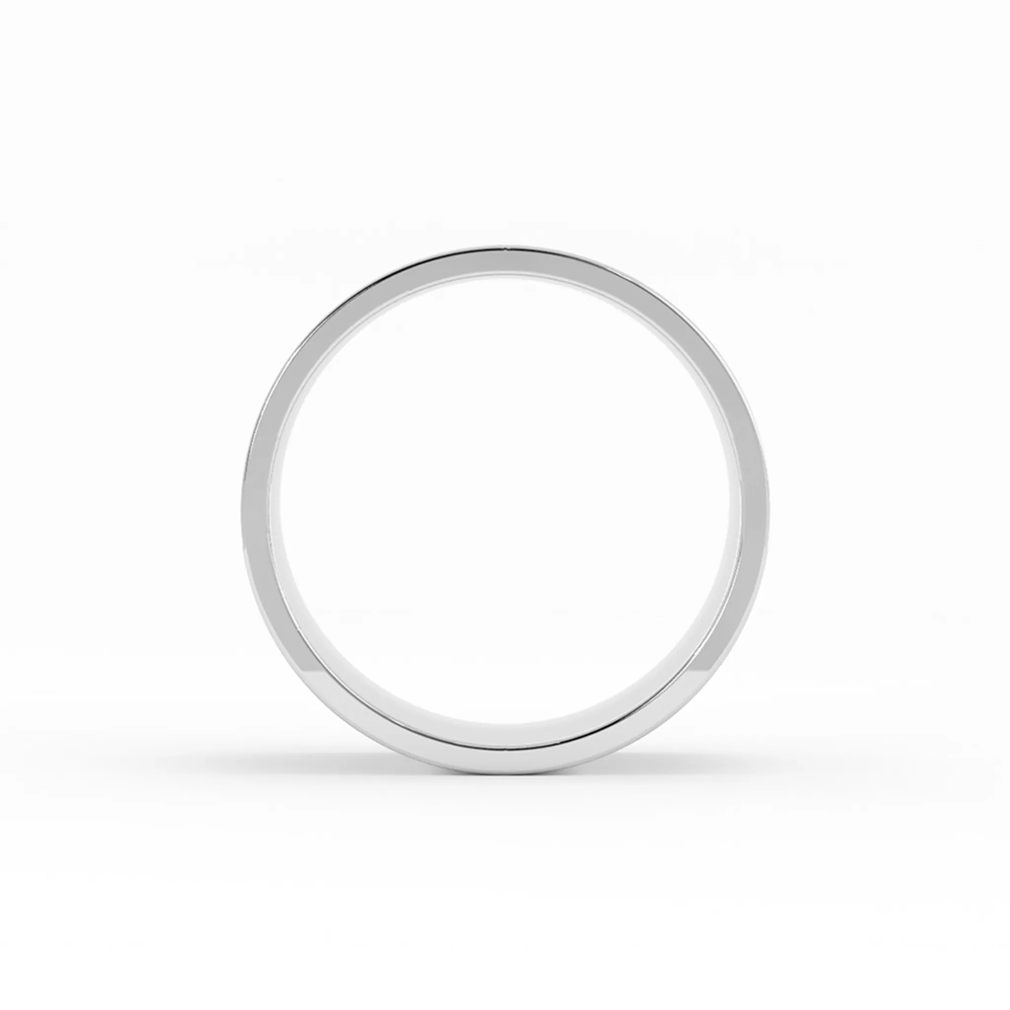Platinum High Polish Flat 10mm Wedding Band