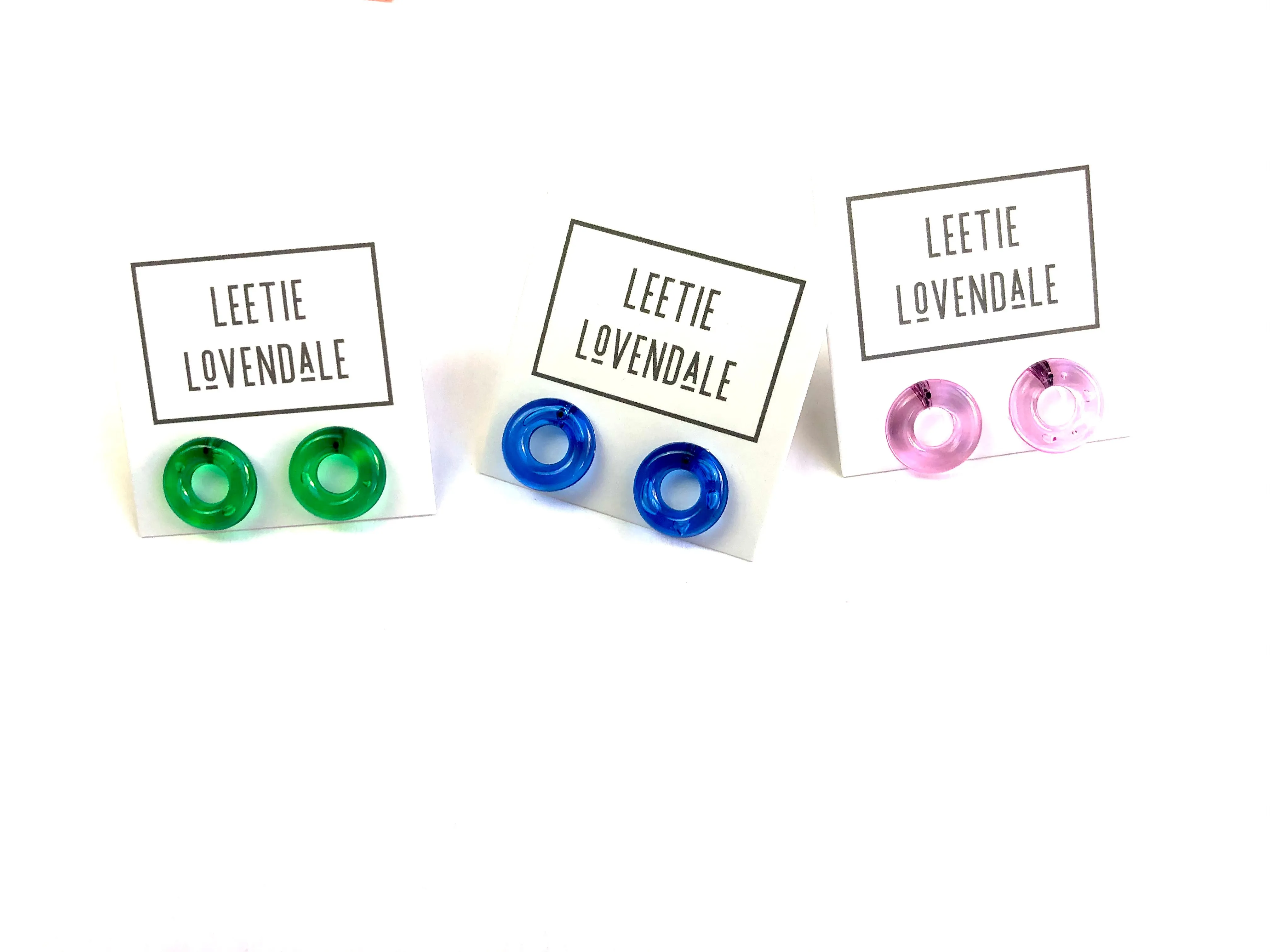 Pretty Pink Donut Stud Earrings