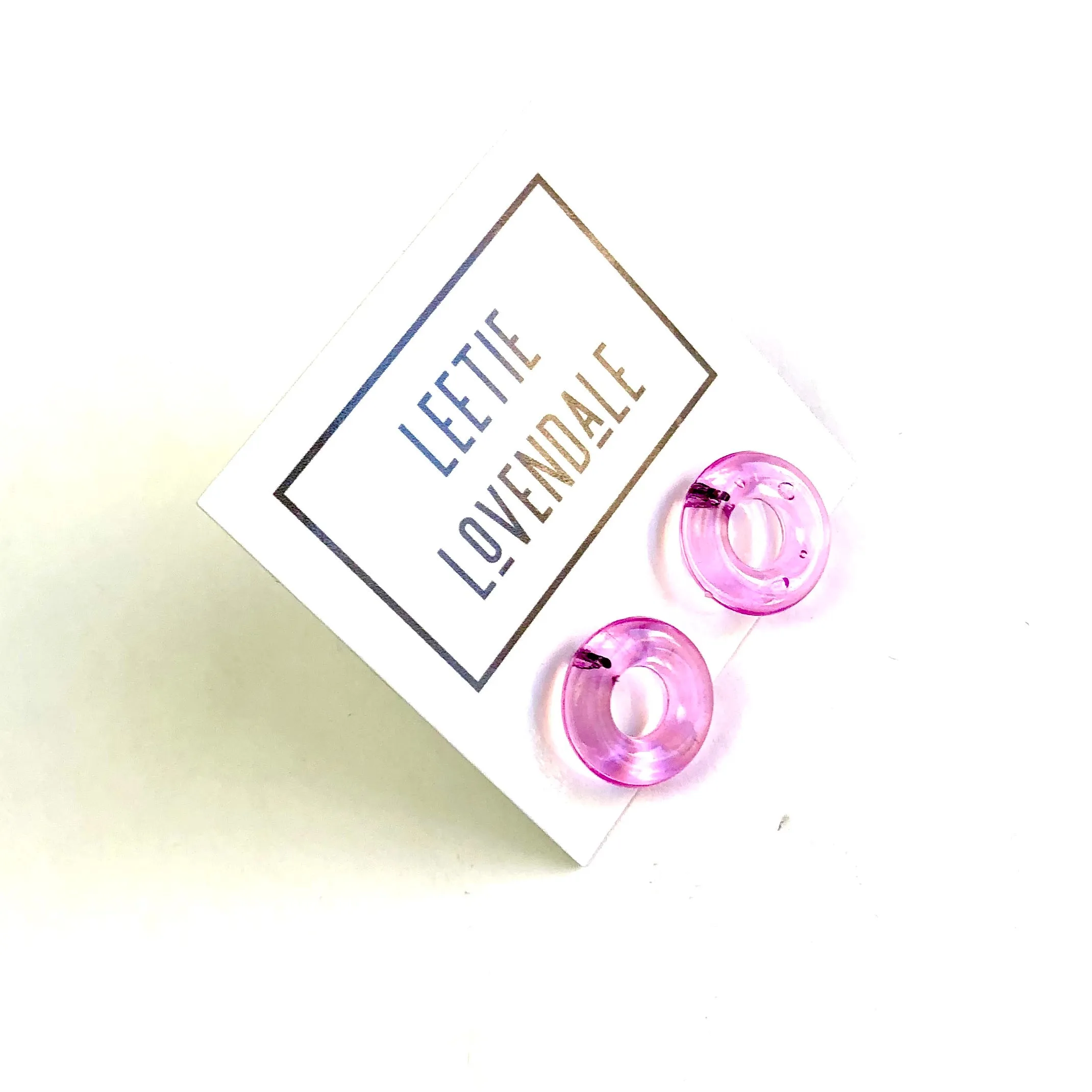 Pretty Pink Donut Stud Earrings