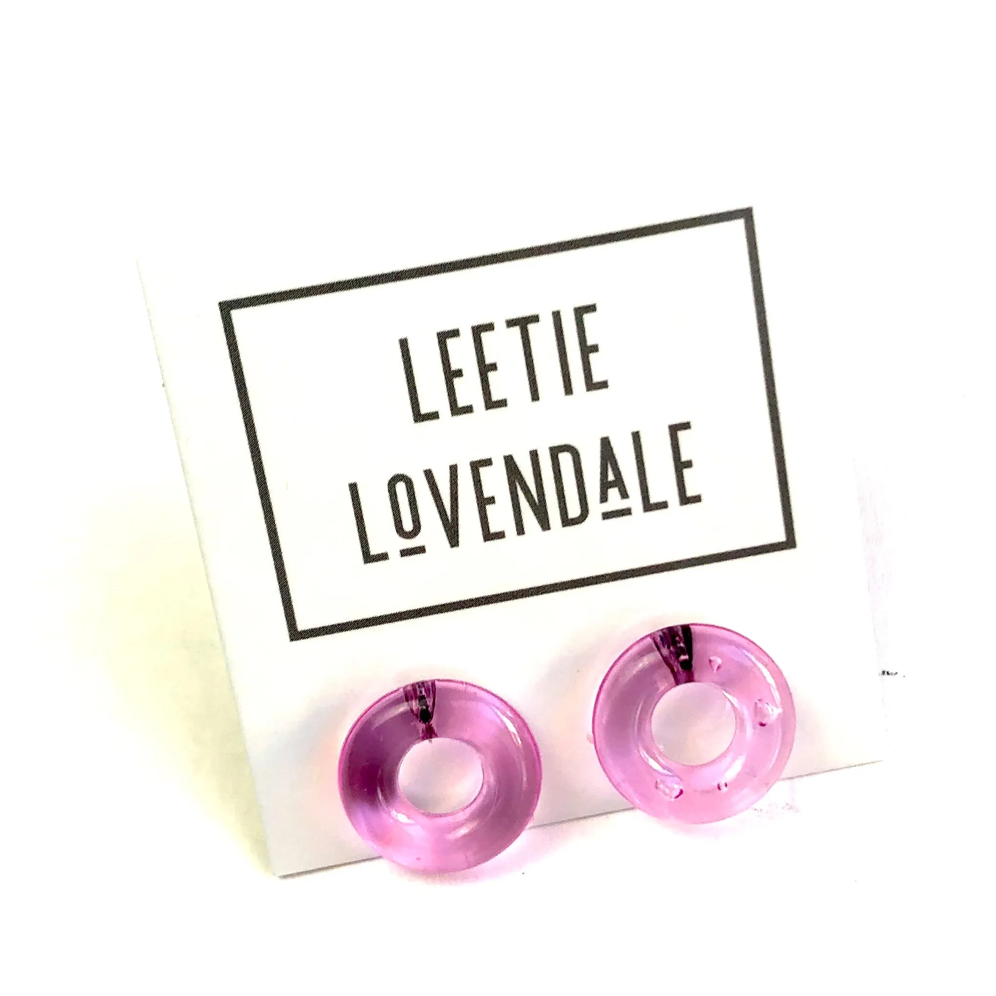 Pretty Pink Donut Stud Earrings