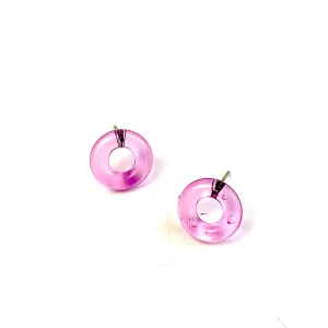 Pretty Pink Donut Stud Earrings