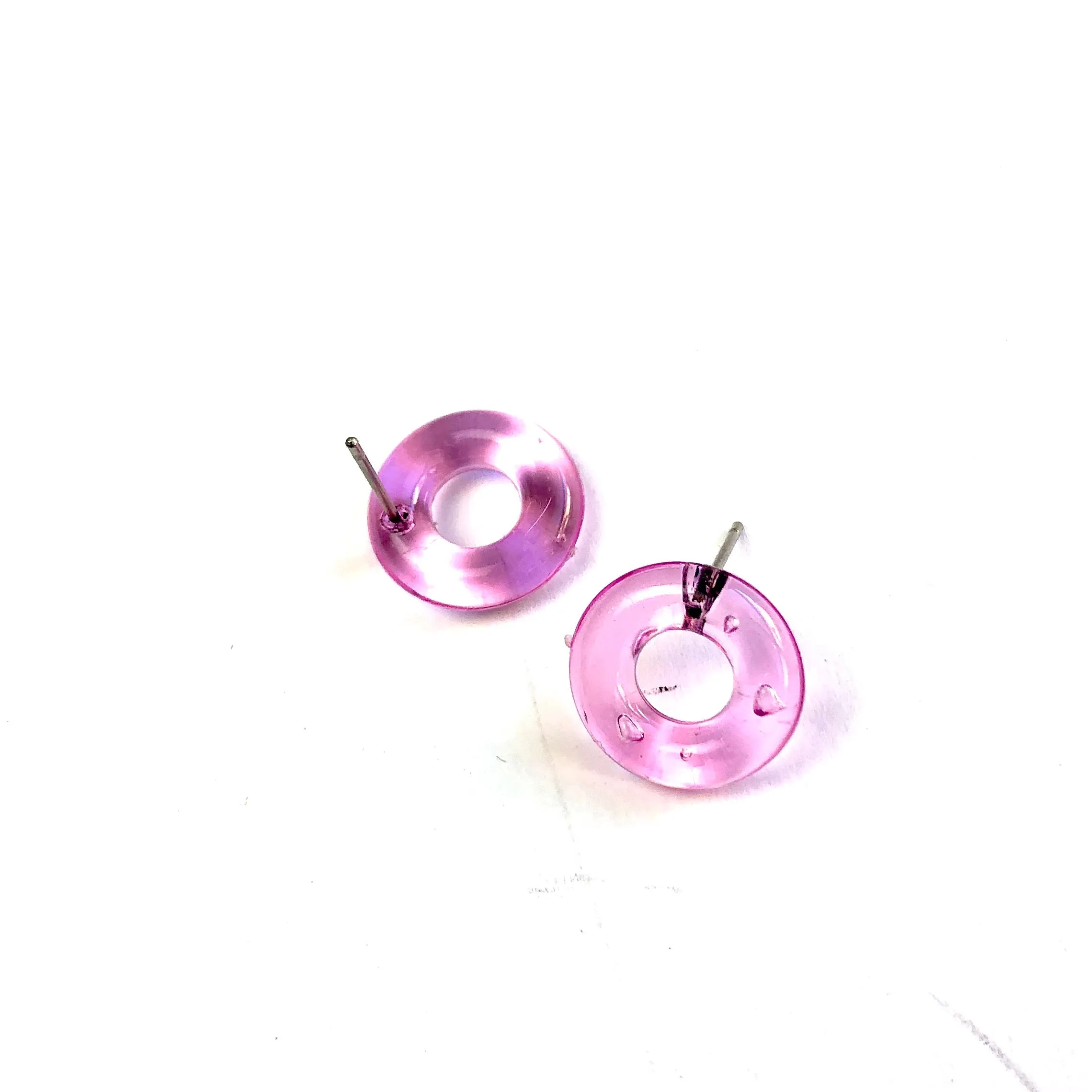 Pretty Pink Donut Stud Earrings