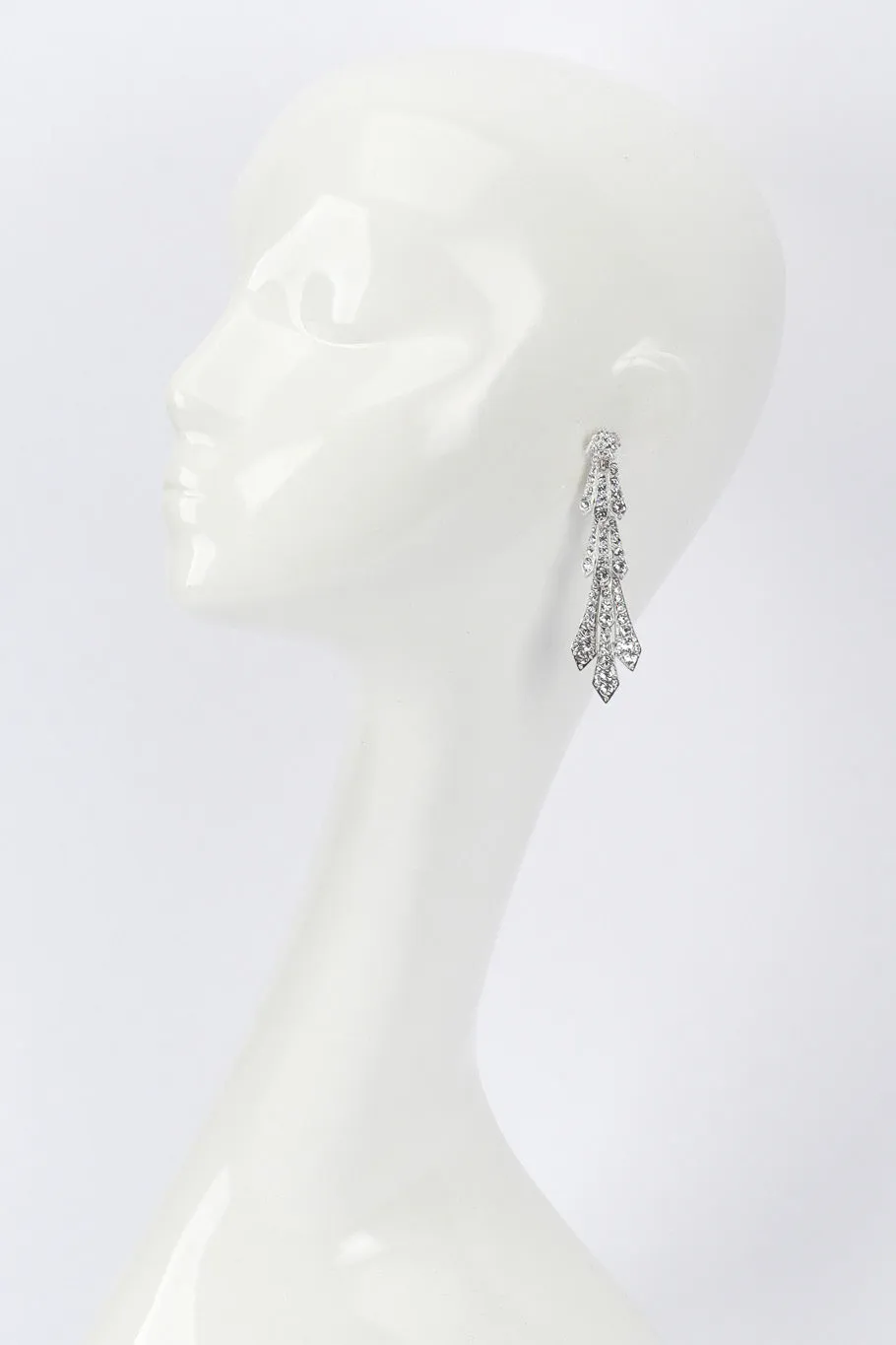 Pteruges Rhinestone Drop Earrings