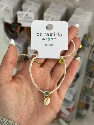 Pura Vida Bonne Chance Cowrie Gold Charm Bracelet