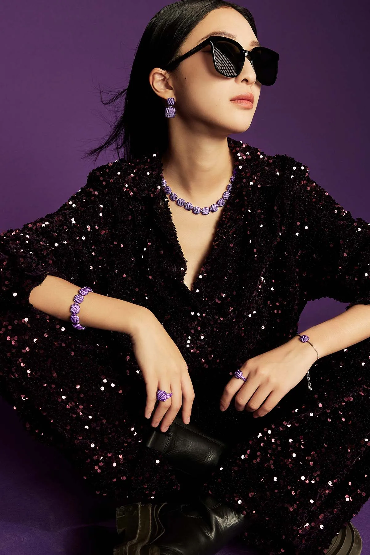 Purple Square Ring