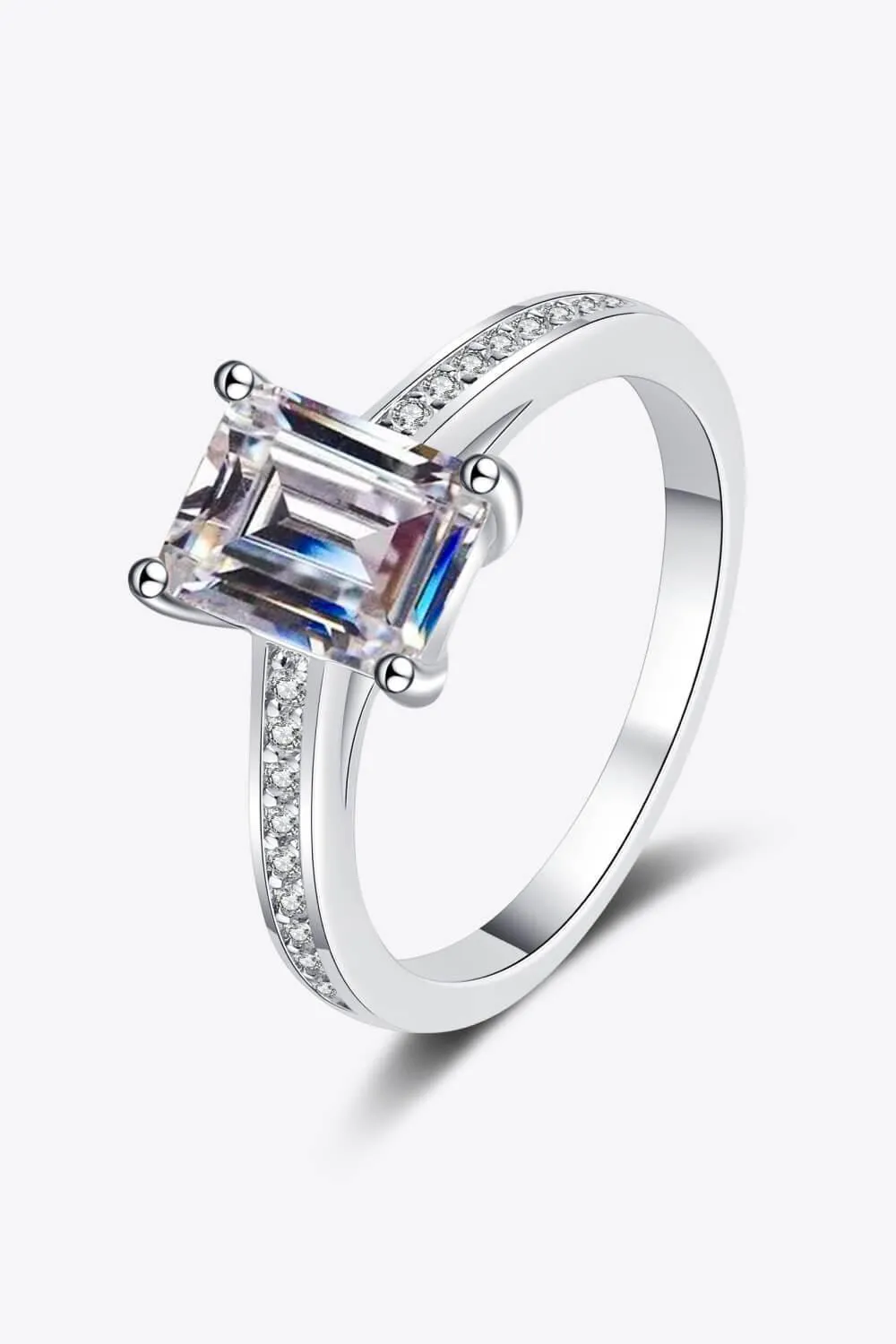 Pursuing Passion Sterling Silver 2 Carat Moissanite Ring