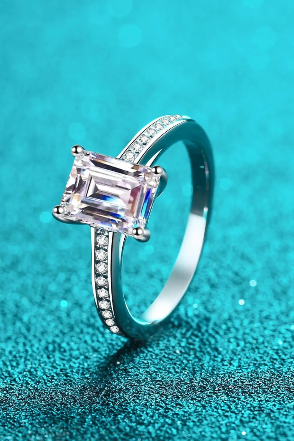 Pursuing Passion Sterling Silver 2 Carat Moissanite Ring