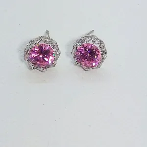 QALA- LIGHT PINK CZ STUDS