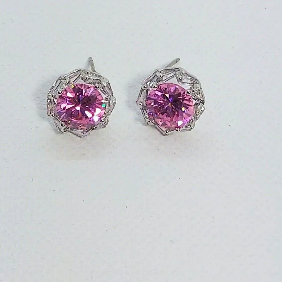 QALA- LIGHT PINK CZ STUDS