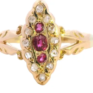 "Exquisite 18ct Gold Ruby and Diamond Ring - Timeless Beauty!"