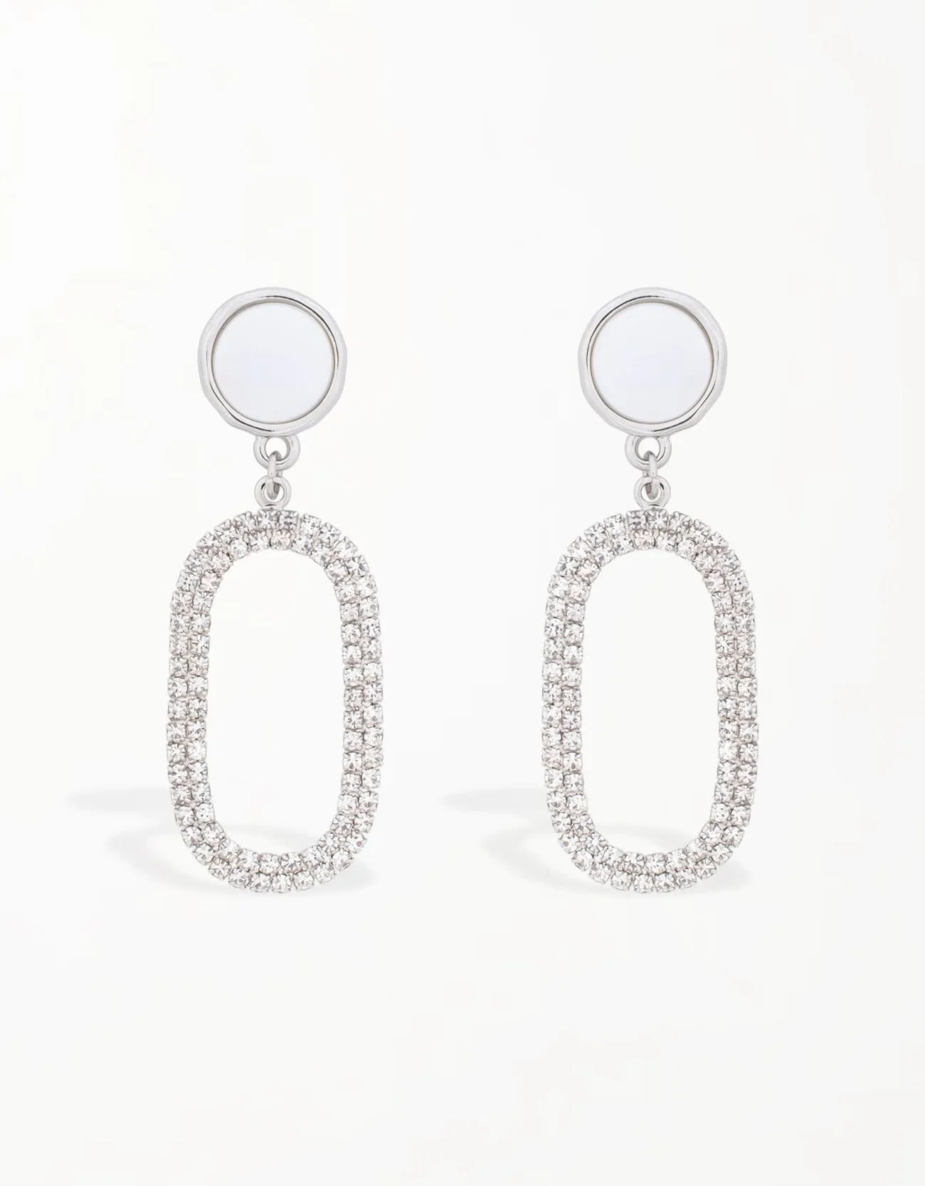 Radiant Halo CZ Drop Earrings for Elegant Sparkle