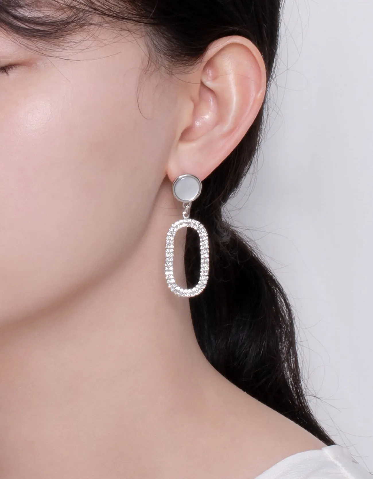 Radiant Halo CZ Drop Earrings for Elegant Sparkle