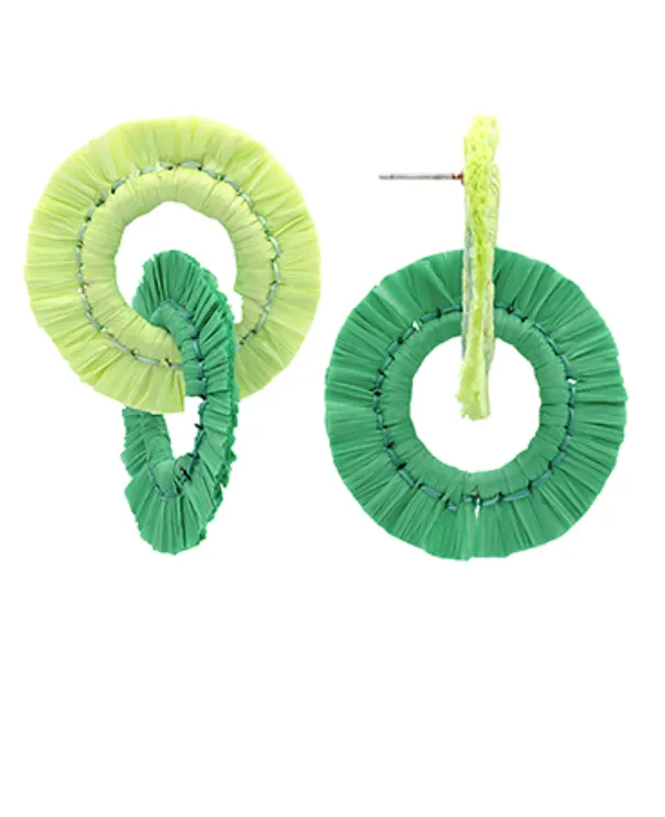 Raffia Double Ring Earrings